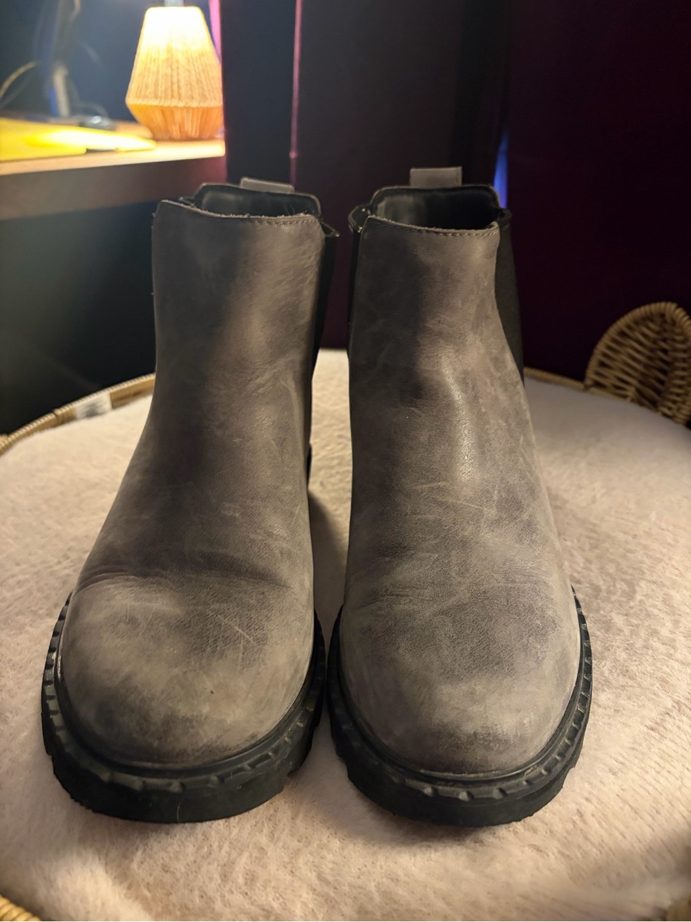 SOREL Waterproof Lennox Chelsea Ankle Boots Gray Leather Size 7